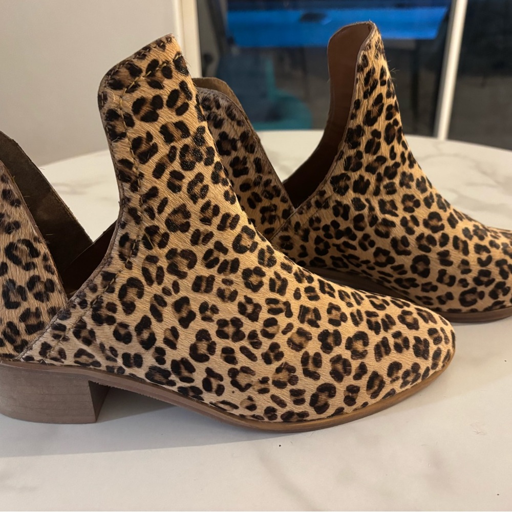 Coconuts By Matisse Leopard Cheetah Print Ankle Booties